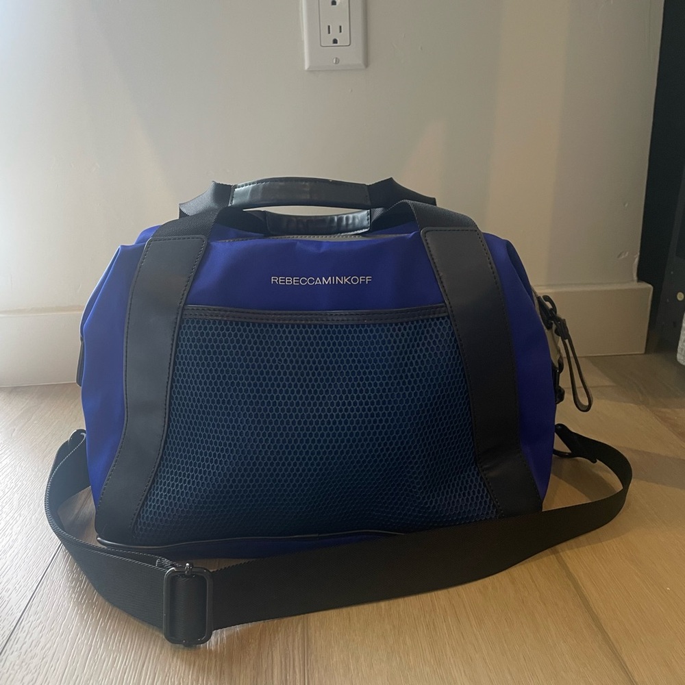 Rebecca Minkoff Blue and Black Duffel Bag